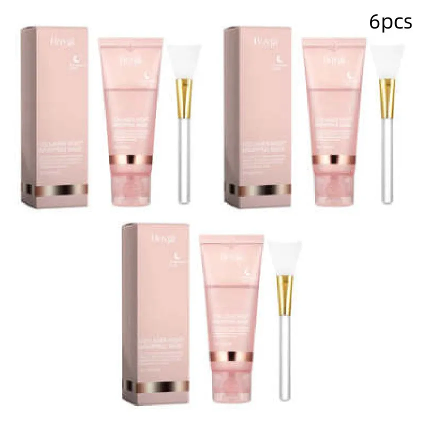 Collagen tearing mask with brush 75g for facial cleansing and moisturising in a white tube