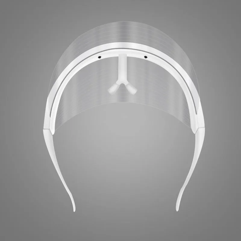 LED three-colour transparent beauty mask for home acne removing and skin whitening, packed size 18.5 x 20.5 x 14 cm