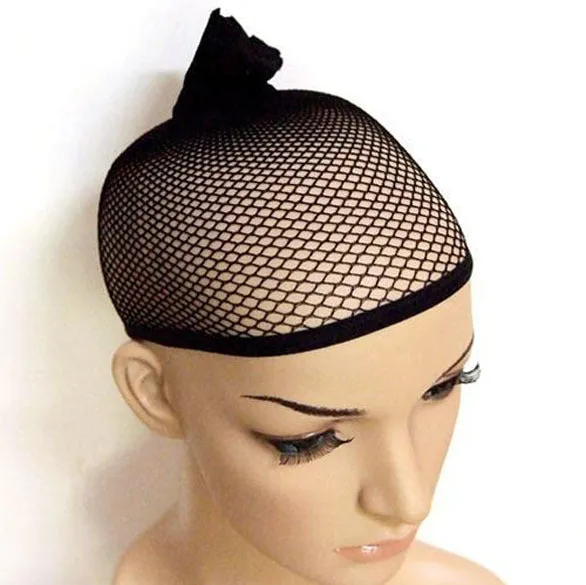 Black synthetic hair curler wig for women, 65cm length with adjustable size, side view