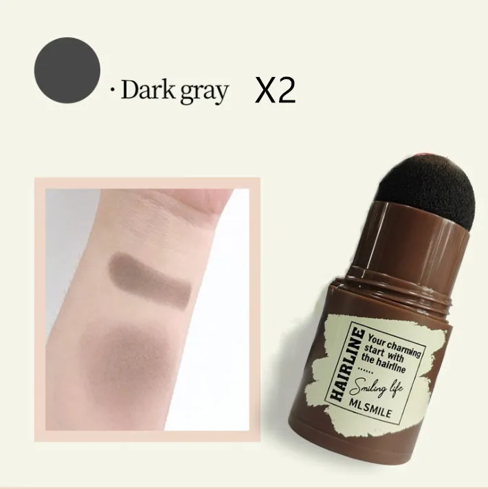 Brow stamp shaping kit with waterproof eyebrow stamp, contouring stick, and 24 eyebrow cards in black and brown shades