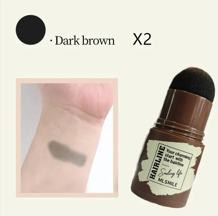 Brow stamp shaping kit with waterproof eyebrow stamp, contouring stick, and 24 eyebrow cards in black and brown shades