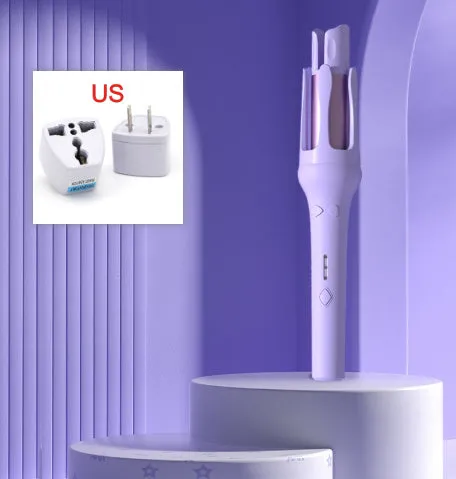 White and Chigo brand automatic hair curler with a 32mm barrel on a table.