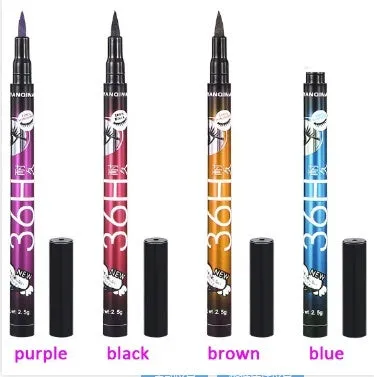 Gel eyeliner pencil in four colours: black, blue, brown, purple – waterproof and smudgeproof