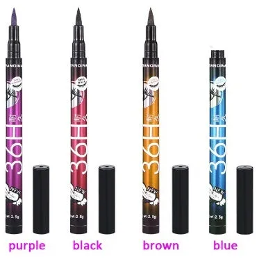 Gel eyeliner pencil in four colours: black, blue, brown, purple – waterproof and smudgeproof