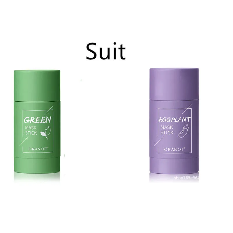 Green tea solid mud mask for deep cleansing and oil control in a washable clay format
