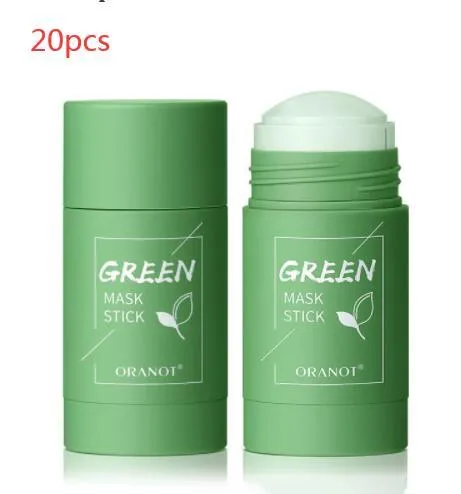 Green tea solid mud mask for deep cleansing and oil control in a washable clay format