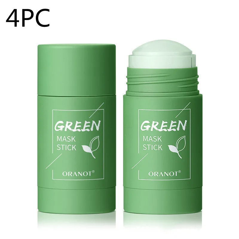 Green tea solid mud mask for deep cleansing and oil control in a washable clay format