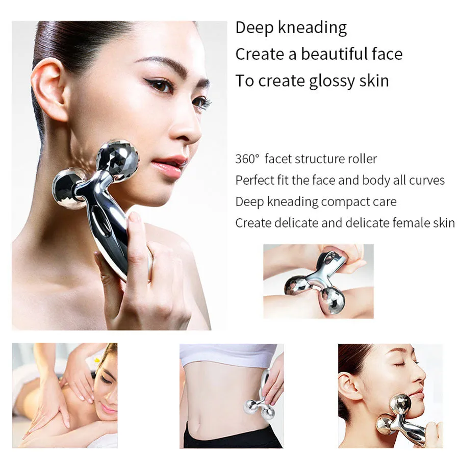 3D Roller Massager handheld deep tissue massager with USB charging cable for back neck shoulder leg pain relief