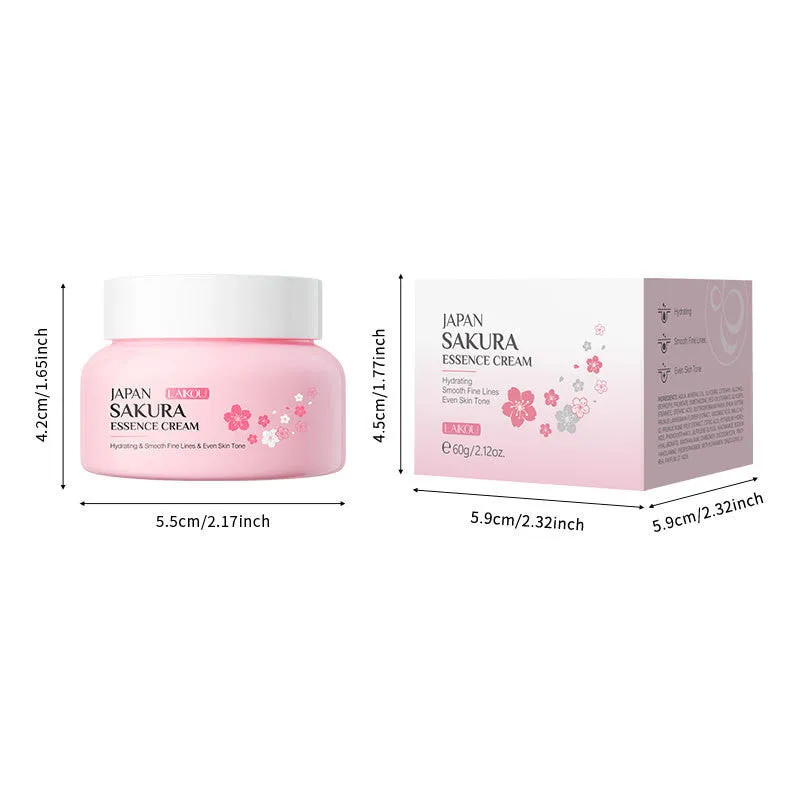 Sakura 4-piece skincare set with cleansing essence eye cream and face cream for hydrating moisturising