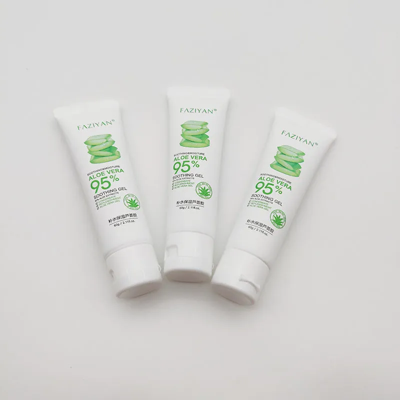 Aloe vera gel 60g green tube moisturiser after sun soothing skin repair face cream