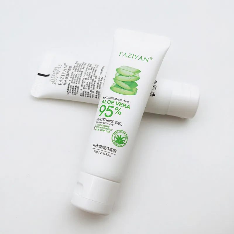 Aloe vera gel 60g green tube moisturiser after sun soothing skin repair face cream