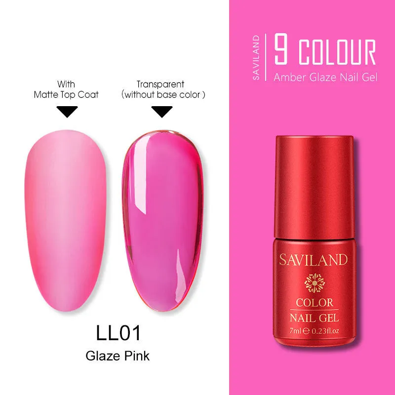 7ml transparent resin phototherapy glue bottle for UV gel nails with frosted bottom seal