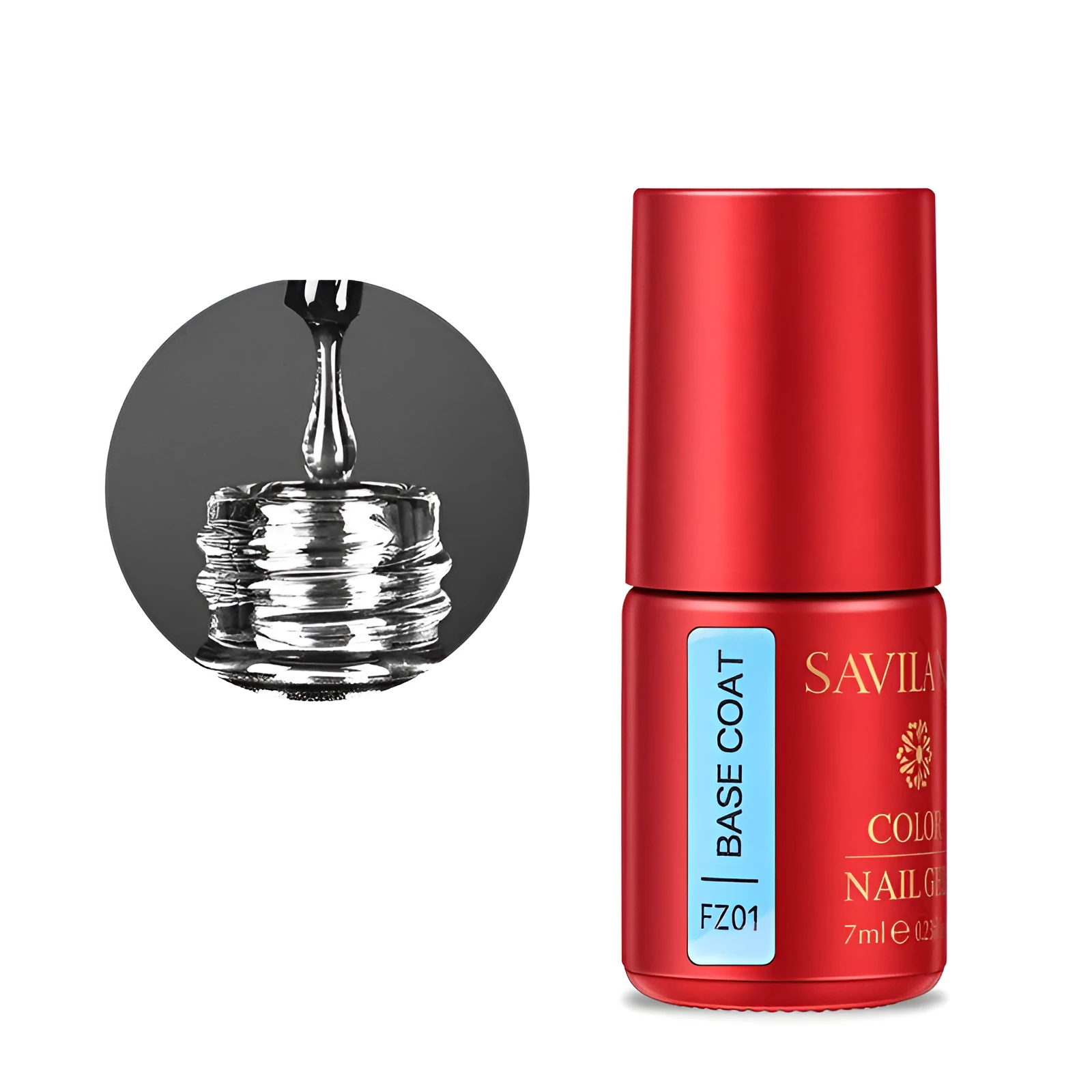 7ml transparent resin phototherapy glue bottle for UV gel nails with frosted bottom seal