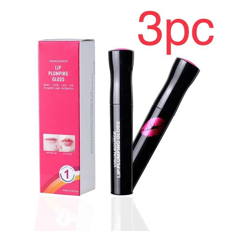 Lip plumping gloss anti wrinkle serum tube 4g for fuller lips and lip skin care