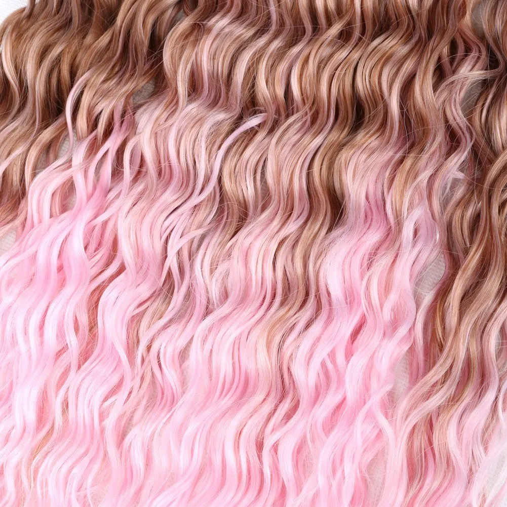 European and American style 32-inch Russian chemical fiber wig in multiple colours, high temperature wire, machine-made, lightweight 100g
