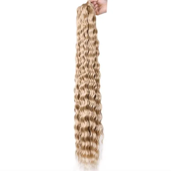 European and American style 32-inch Russian chemical fiber wig in multiple colours, high temperature wire, machine-made, lightweight 100g