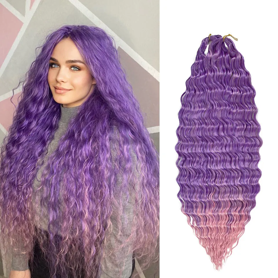 European and American style 32-inch Russian chemical fiber wig in multiple colours, high temperature wire, machine-made, lightweight 100g