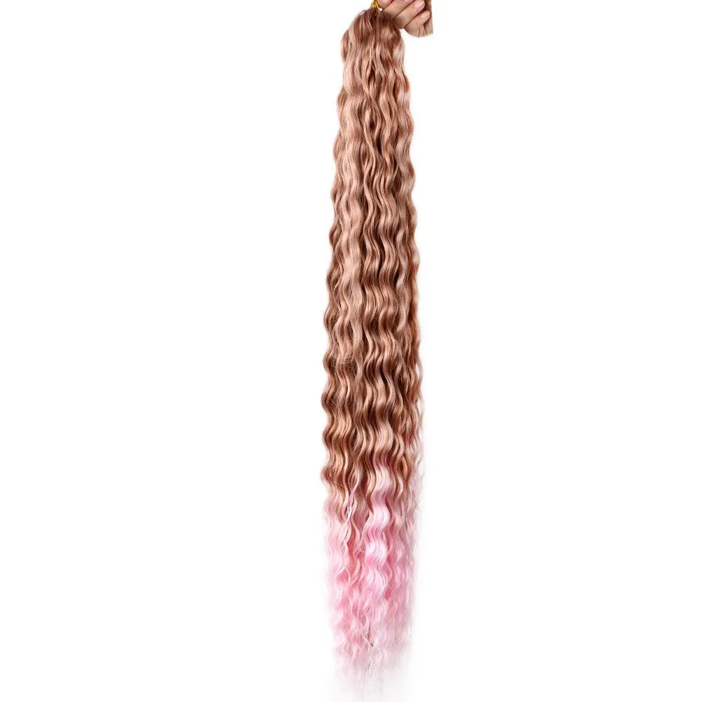European and American style 32-inch Russian chemical fiber wig in multiple colours, high temperature wire, machine-made, lightweight 100g