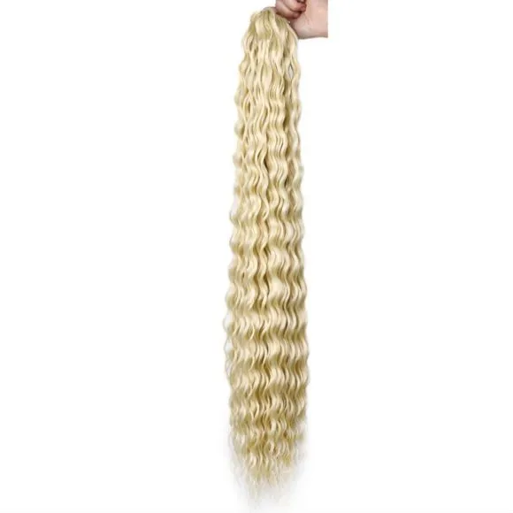 European and American style 32-inch Russian chemical fiber wig in multiple colours, high temperature wire, machine-made, lightweight 100g