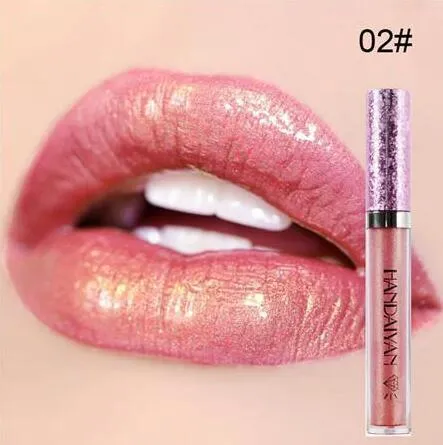 Glitter liquid lipstick with diamond pearlescent finish non-stick cup formula mermaid shimmer