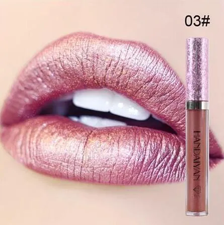 Glitter liquid lipstick with diamond pearlescent finish non-stick cup formula mermaid shimmer