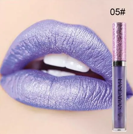 Glitter liquid lipstick with diamond pearlescent finish non-stick cup formula mermaid shimmer