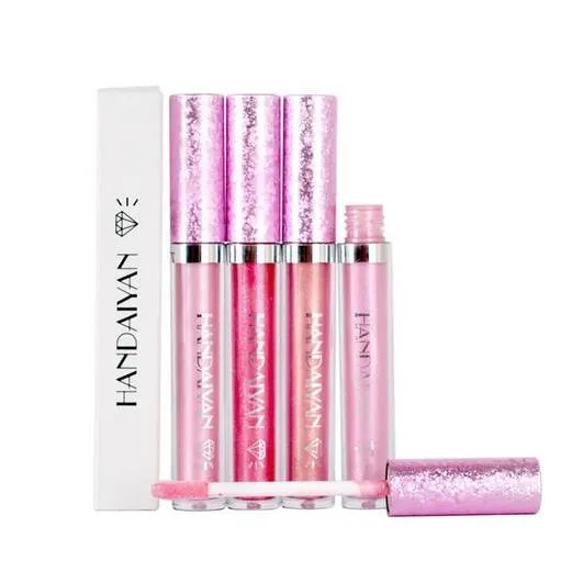 Glitter liquid lipstick with diamond pearlescent finish non-stick cup formula mermaid shimmer