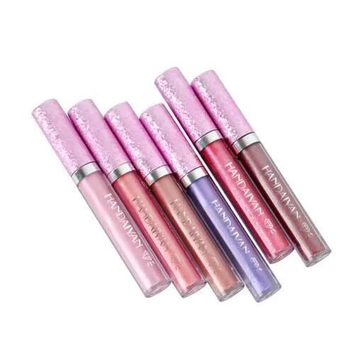 Glitter liquid lipstick with diamond pearlescent finish non-stick cup formula mermaid shimmer