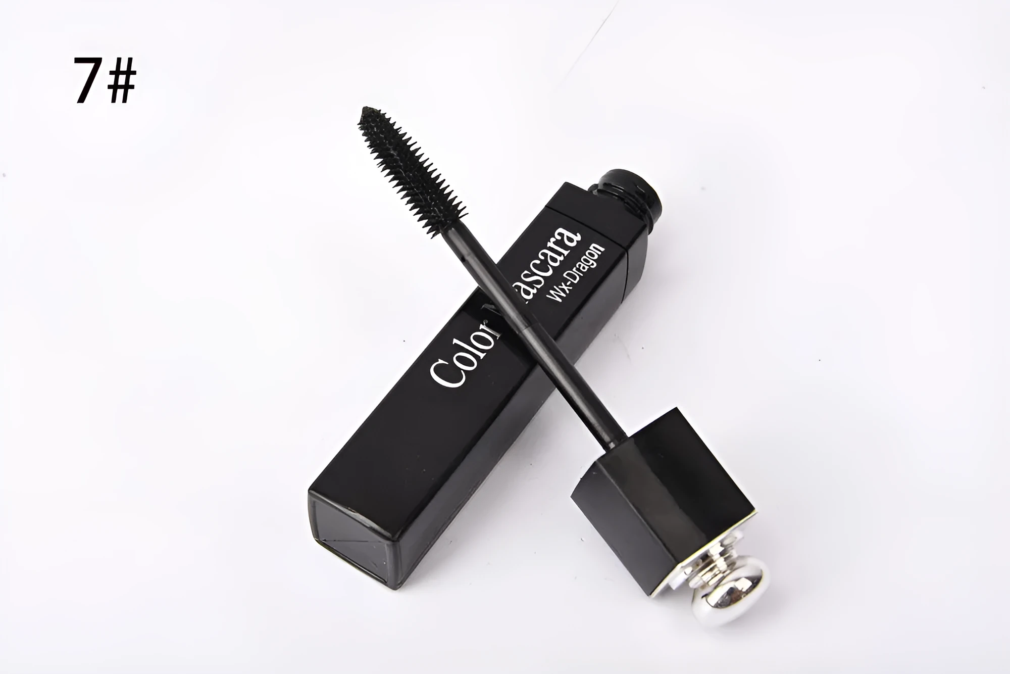 Multi-color lengthen eyelashes mascara in black, blue, and orange shades for volumising eye makeup
