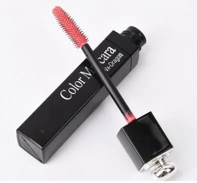 Multi-color lengthen eyelashes mascara in black, blue, and orange shades for volumising eye makeup