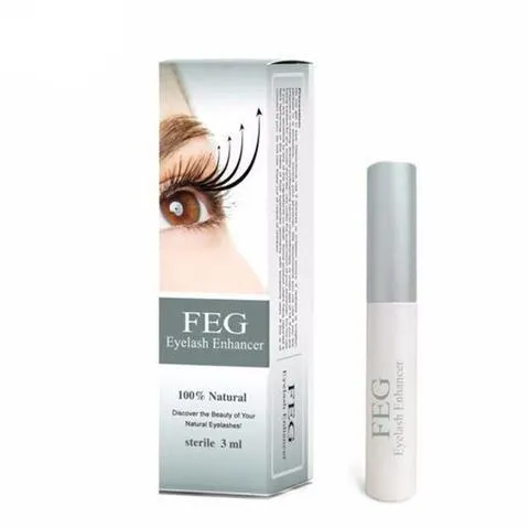 Eyelashes enhancer clear brush-on serum for lash growth in compact bottle