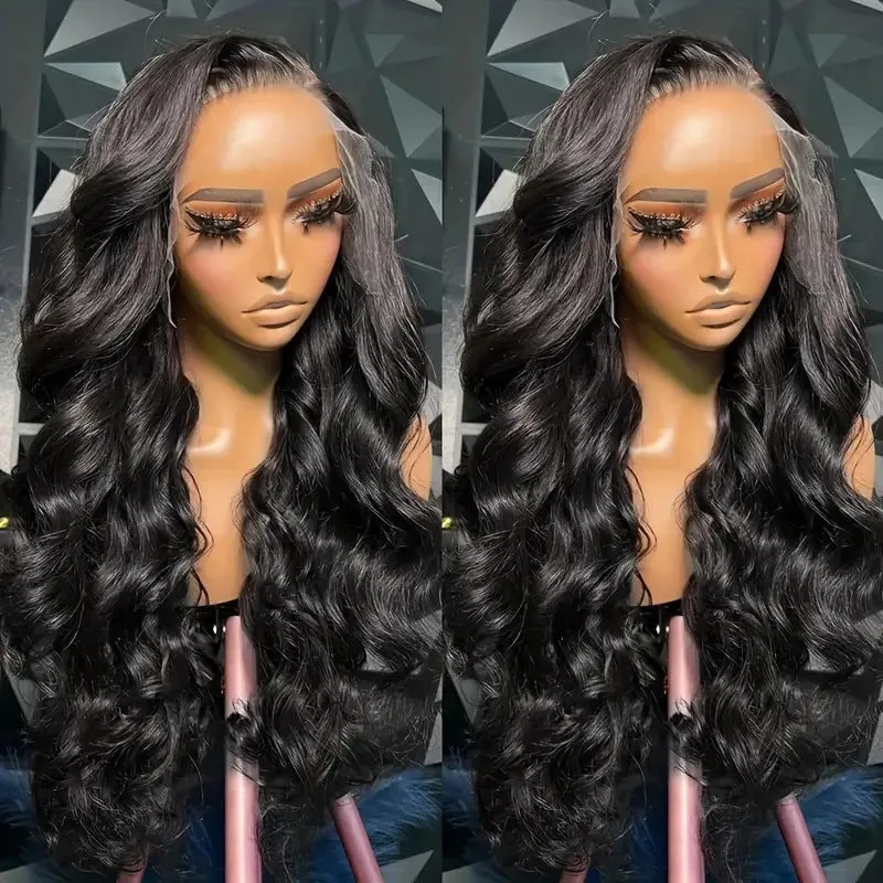 Black M1613 synthetic curly wig showing 22-inch length and natural wave pattern on a mannequin head