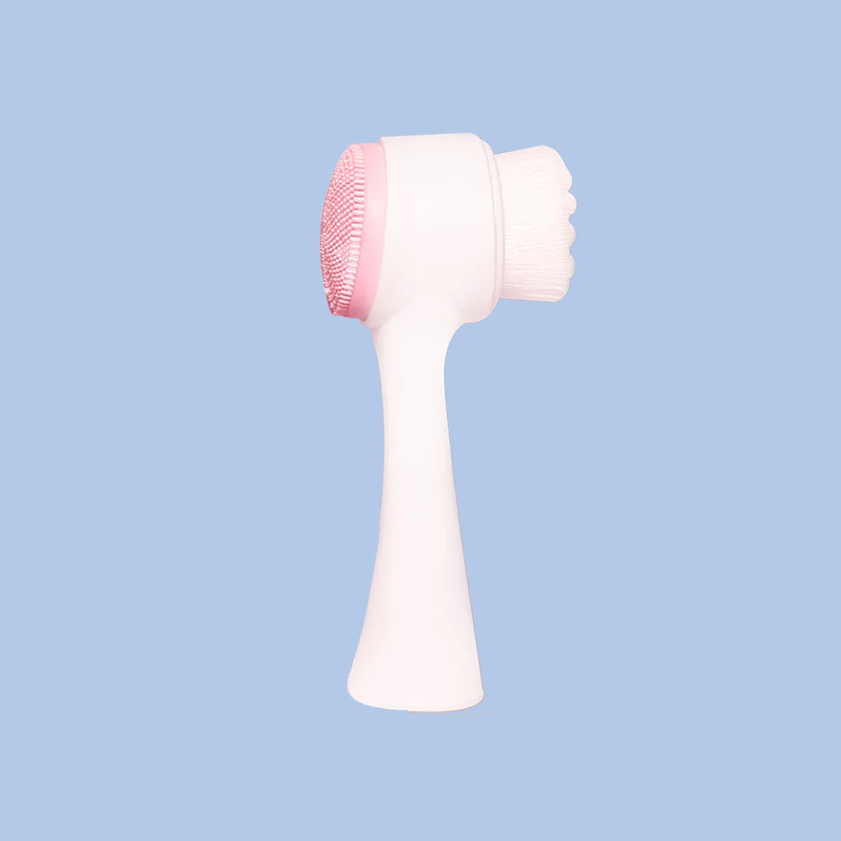 Facial brush three-piece set with coral fleece hair band, nylon brush, and face wash accessories