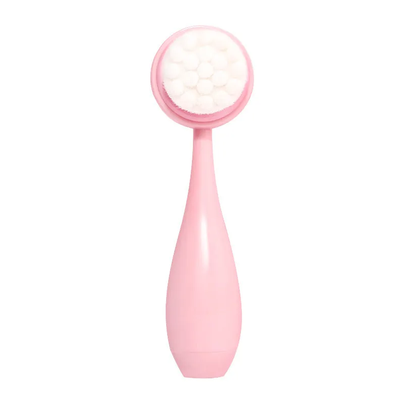 Facial brush three-piece set with coral fleece hair band, nylon brush, and face wash accessories