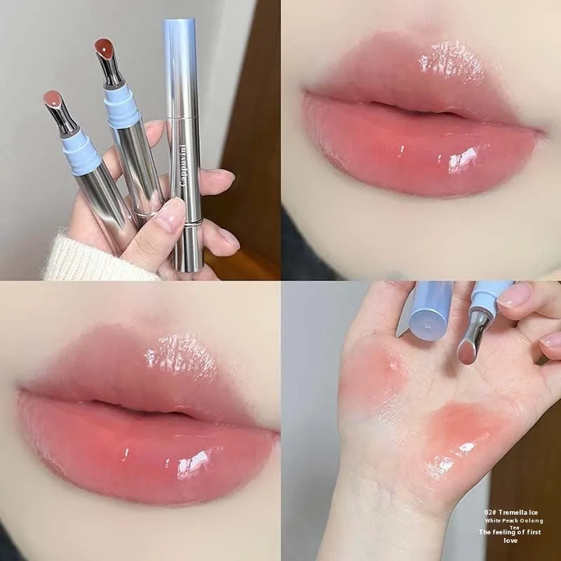 Mirror Water Light lip gloss lipstick tube in six translucent ice-toned shades