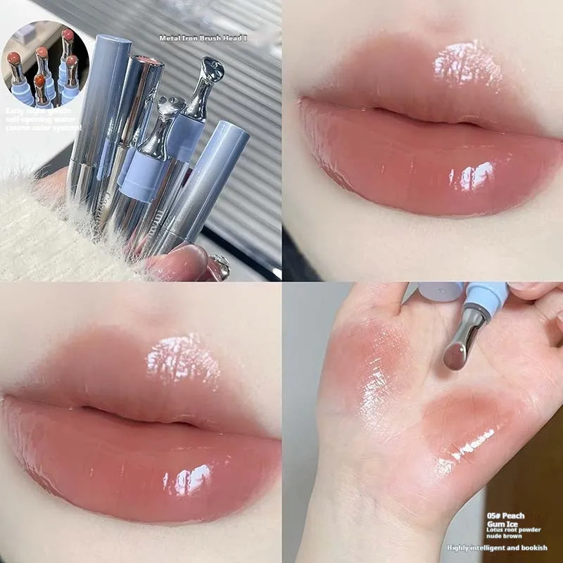 Mirror Water Light lip gloss lipstick tube in six translucent ice-toned shades
