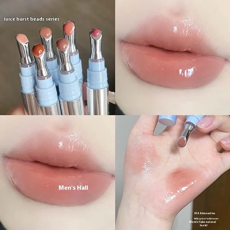 Mirror Water Light lip gloss lipstick tube in six translucent ice-toned shades