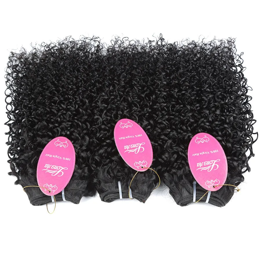 Kinky curly hair bundle Brazilian real hair 8-26 inch machine processed