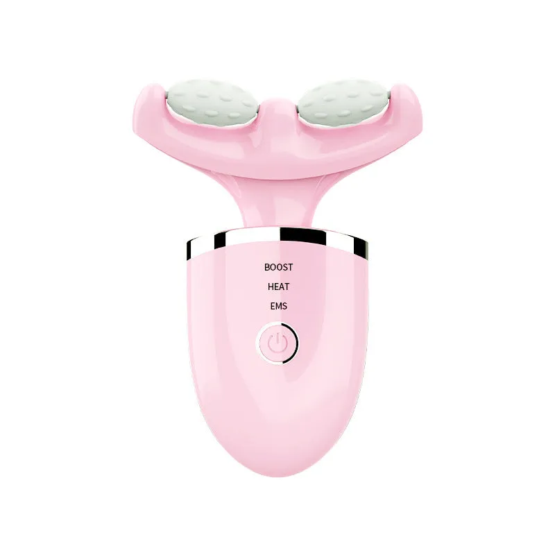 IPL removal wrinkle lift heating neck beauty device in pink white with USB cable