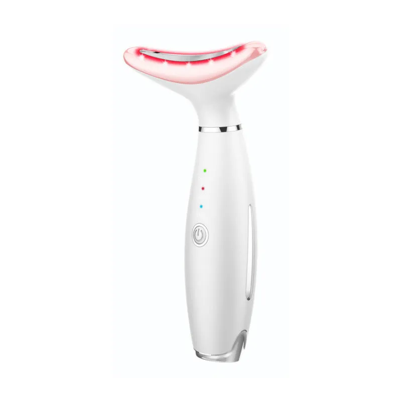 IPL removal wrinkle lift heating neck beauty device in pink white with USB cable