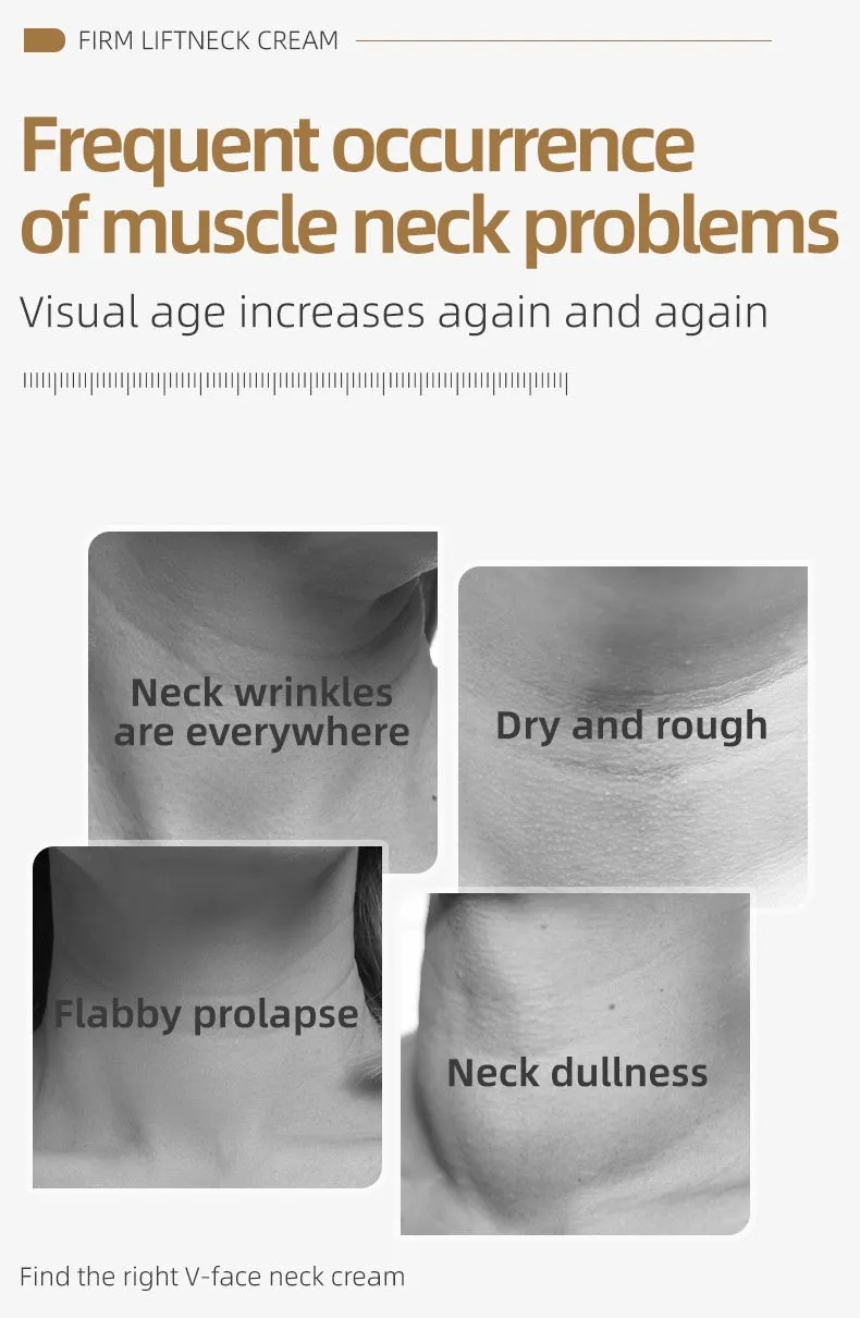 120ml neck firming cream with massage roller applicator for lifting and skin elasticity improvement