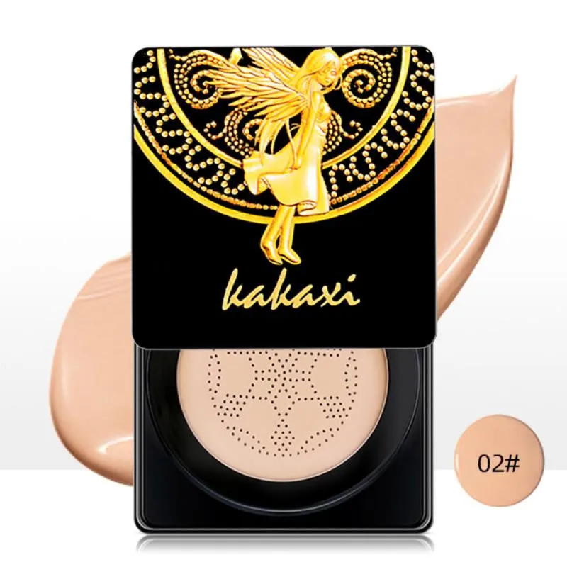 Kakashi small mushroom cushion BB cream foundation compact with SPF in Ivory and Natural colour for combination skin