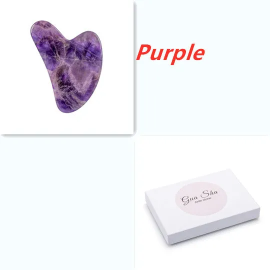 Crystal jade gua sha board in various colours for health massage