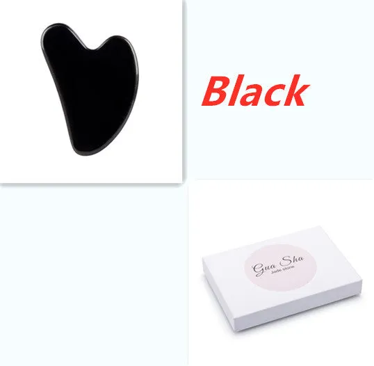Crystal jade gua sha board in various colours for health massage