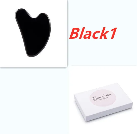 Crystal jade gua sha board in various colours for health massage