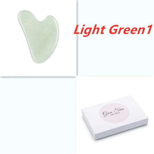 Crystal jade gua sha board in various colours for health massage