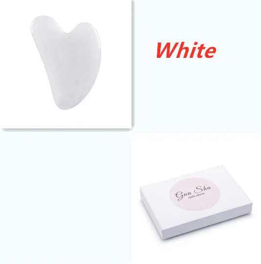 Crystal jade gua sha board in various colours for health massage