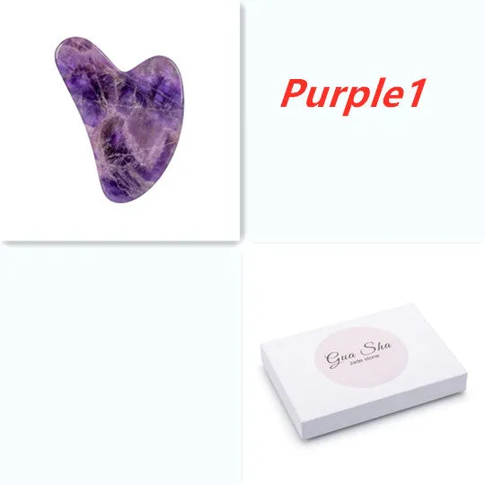 Crystal jade gua sha board in various colours for health massage