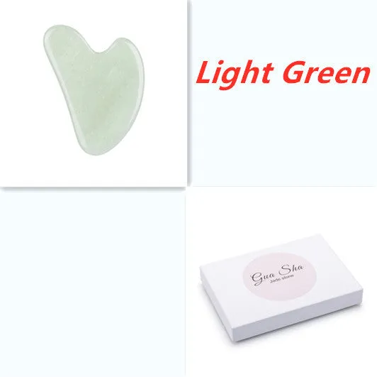 Crystal jade gua sha board in various colours for health massage