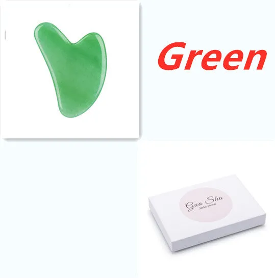 Crystal jade gua sha board in various colours for health massage